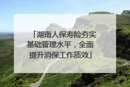 湖南人保寿险夯实基础管理水平，全面提升消保工作质效